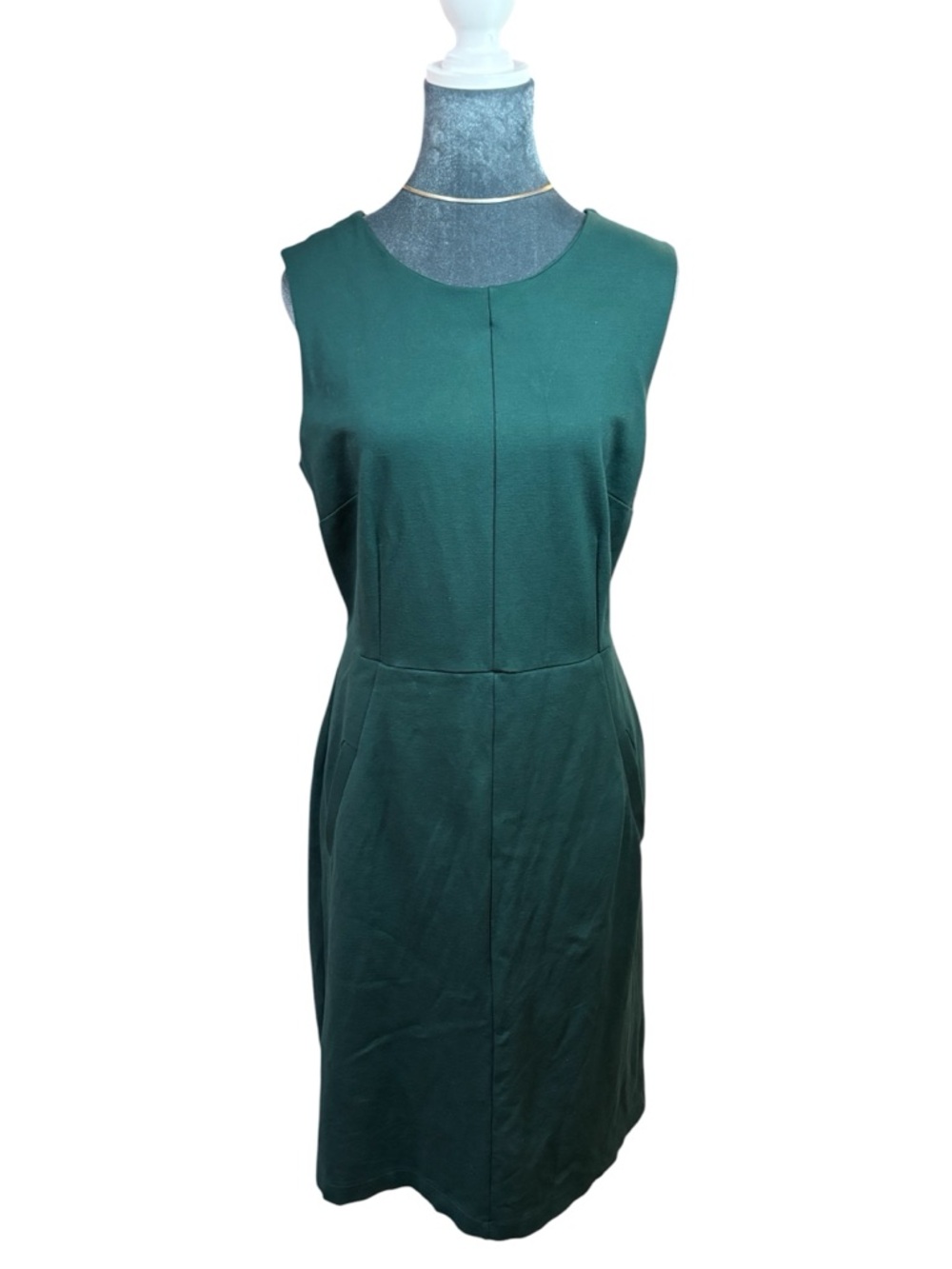 Lands’ end Emerald Green Sheath Dress